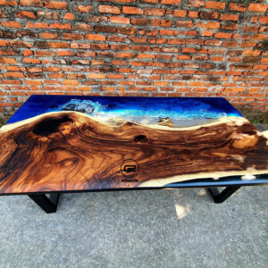 bàn epoxy sóng biển